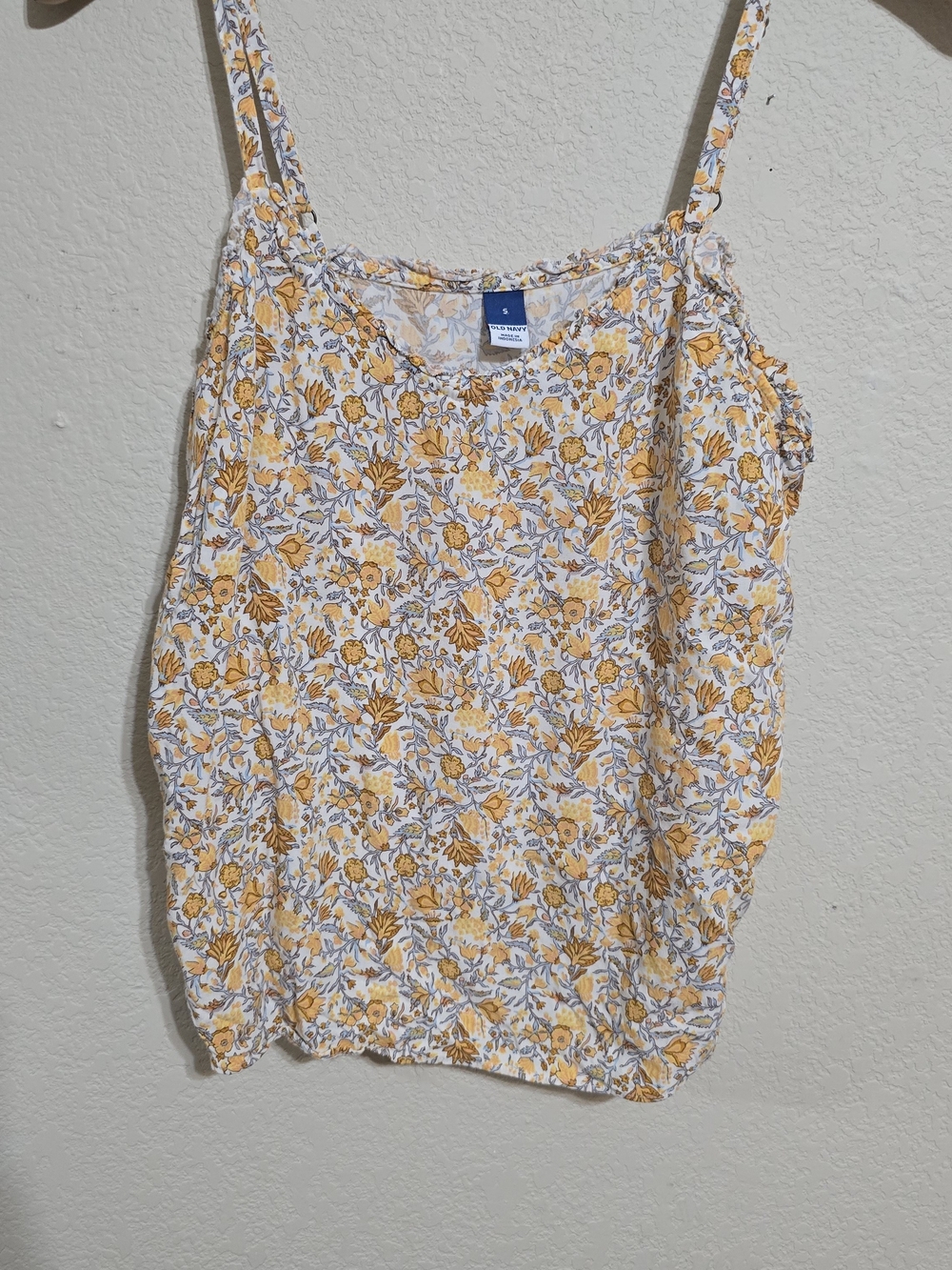 Old Navy Yellow and White Floral Camisole